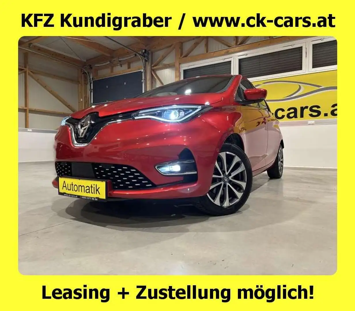 Renault ZOE Zoe Intense R135(52kWh) LED KAMERA NAVI CCS-LADER Rot - 1