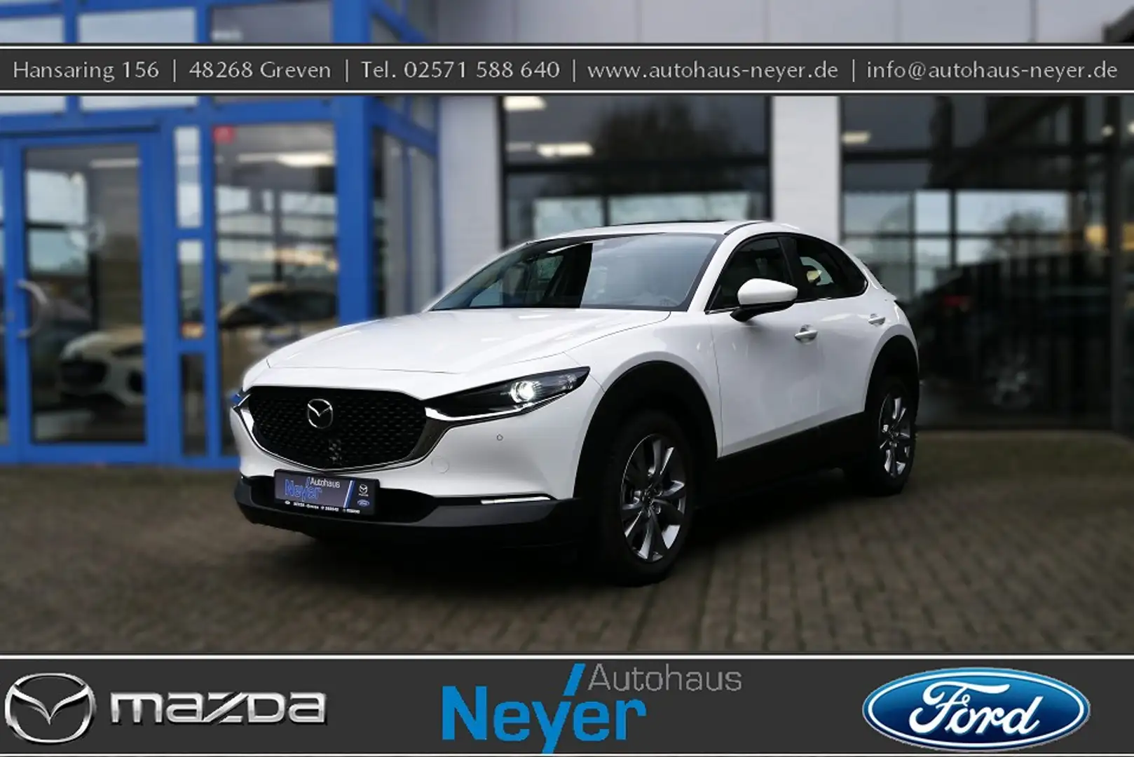 Mazda CX-30 SKYACTIV-X AL-SELECTION *AHK LED Kamera Schiebedac Weiß - 1