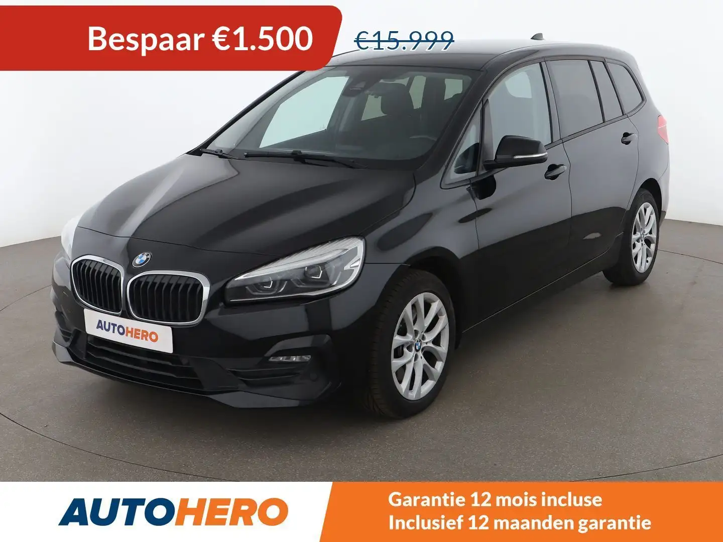 BMW 218 218d Gran Tourer Advantage Zwart - 1