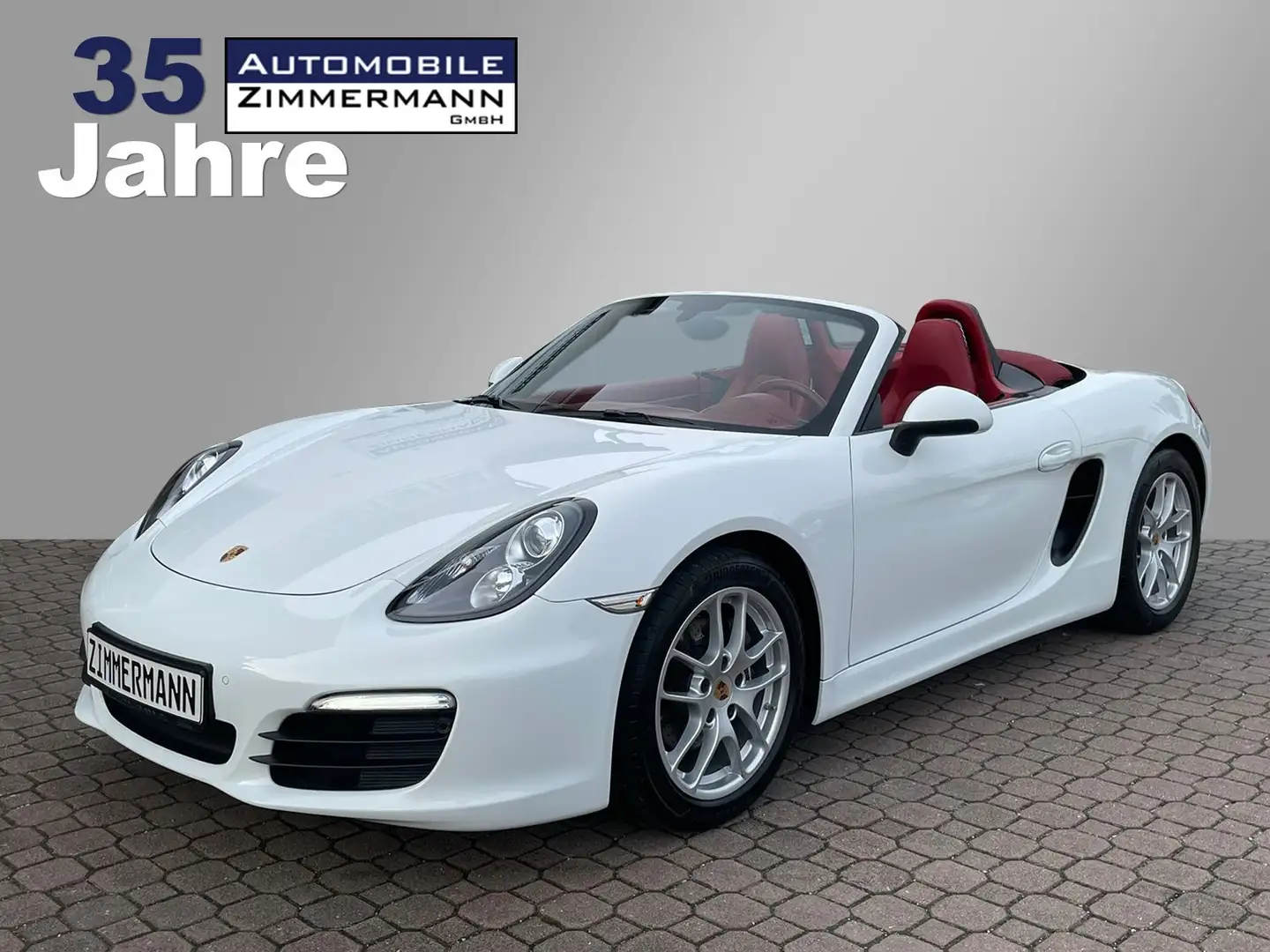 Porsche Boxster 981 Boxster*Scheckheft*Wenig-KM*Navi*Leder*Schalt Blanc - 2