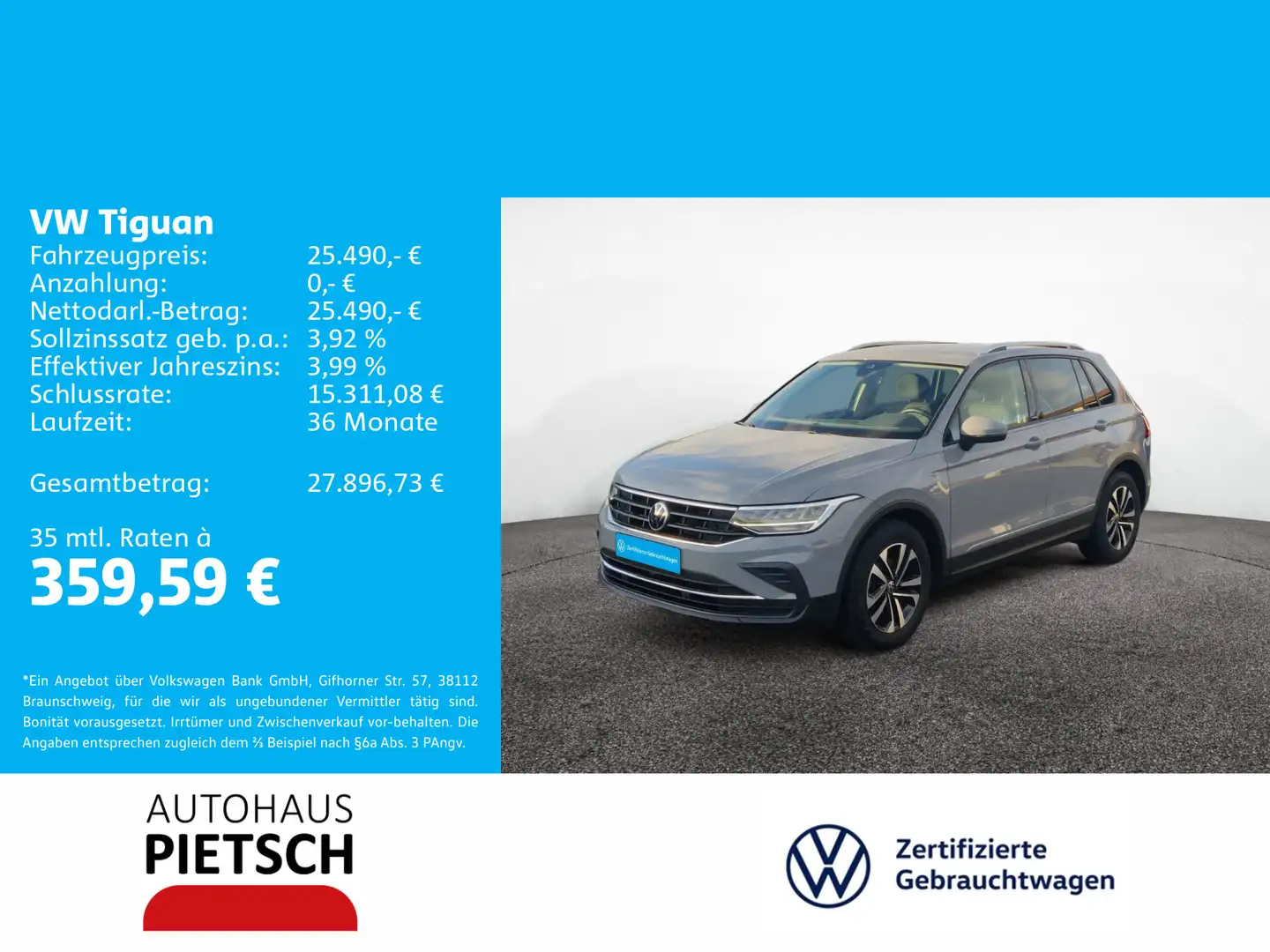 Volkswagen Tiguan 1.5 TSI Life Grau - 1