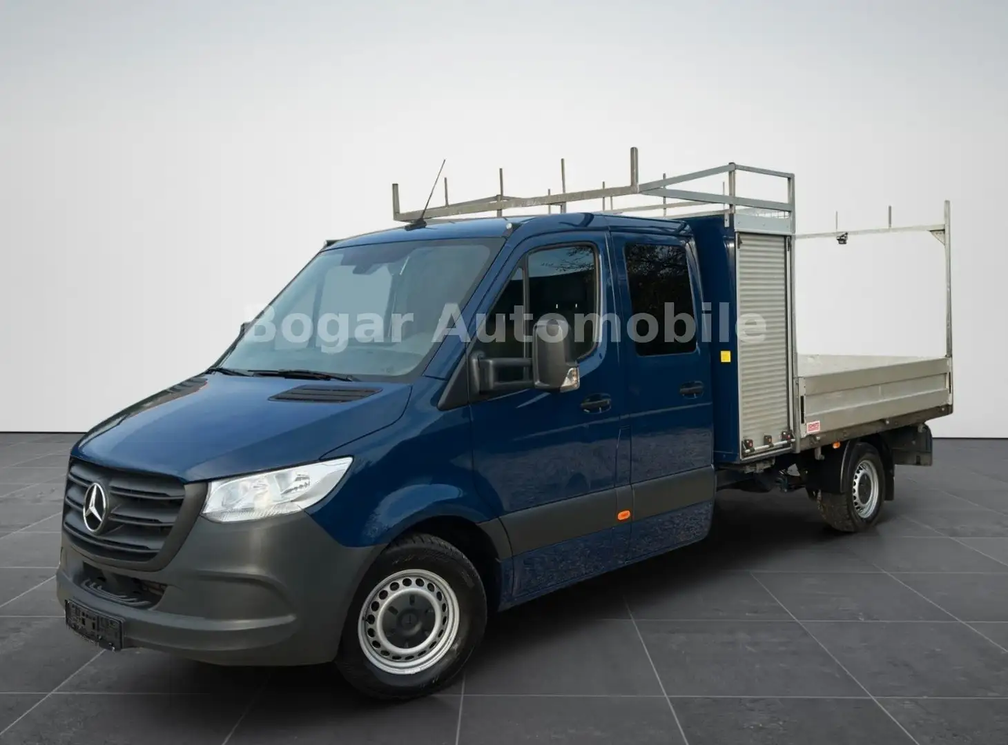 Mercedes-Benz Sprinter 317 9G MAXI Pritsche *DOKA*GARAGE*STZG* Blauw - 1