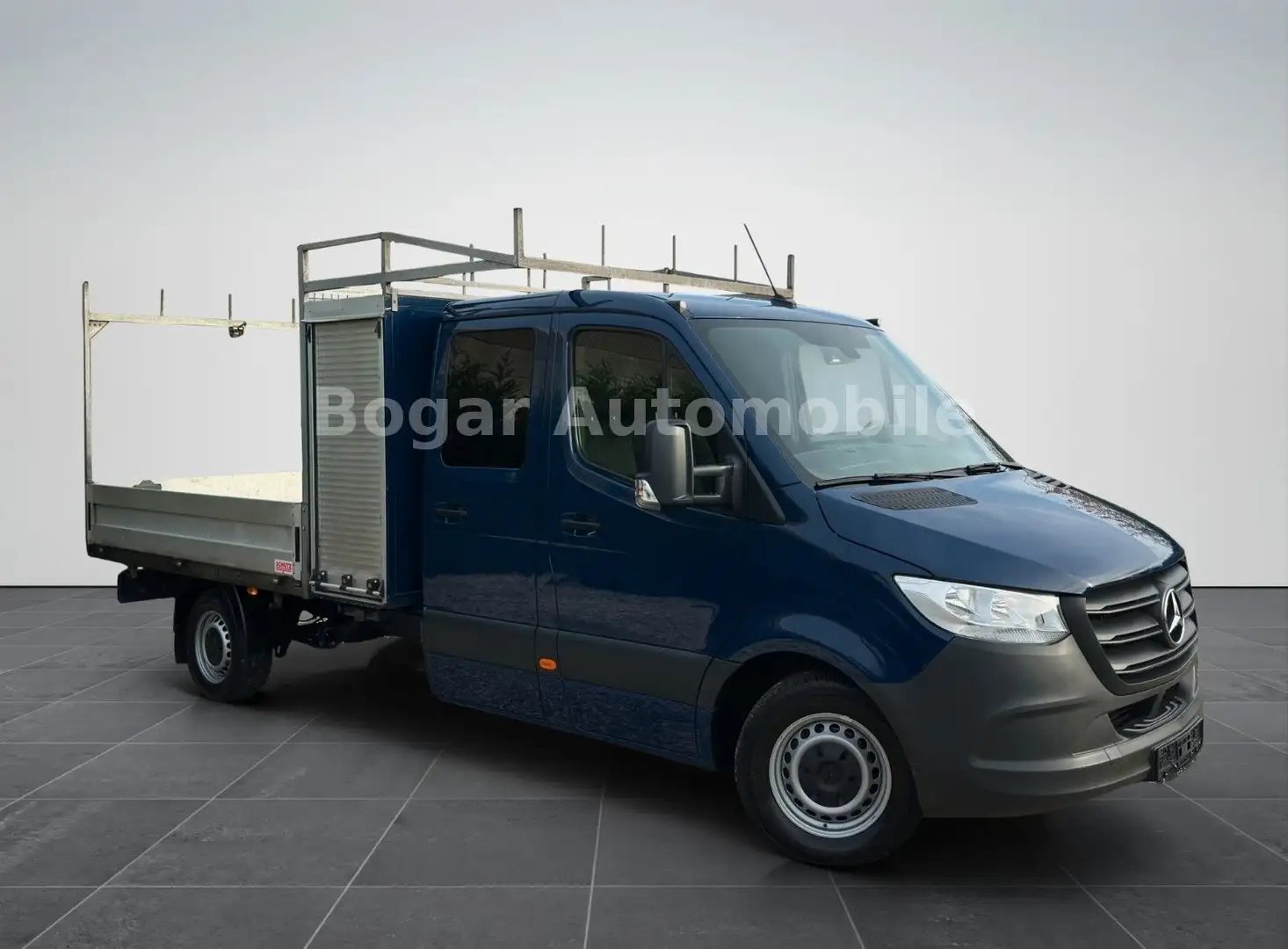 Mercedes-Benz Sprinter 317 9G MAXI Pritsche *DOKA*GARAGE*STZG* Blauw - 2