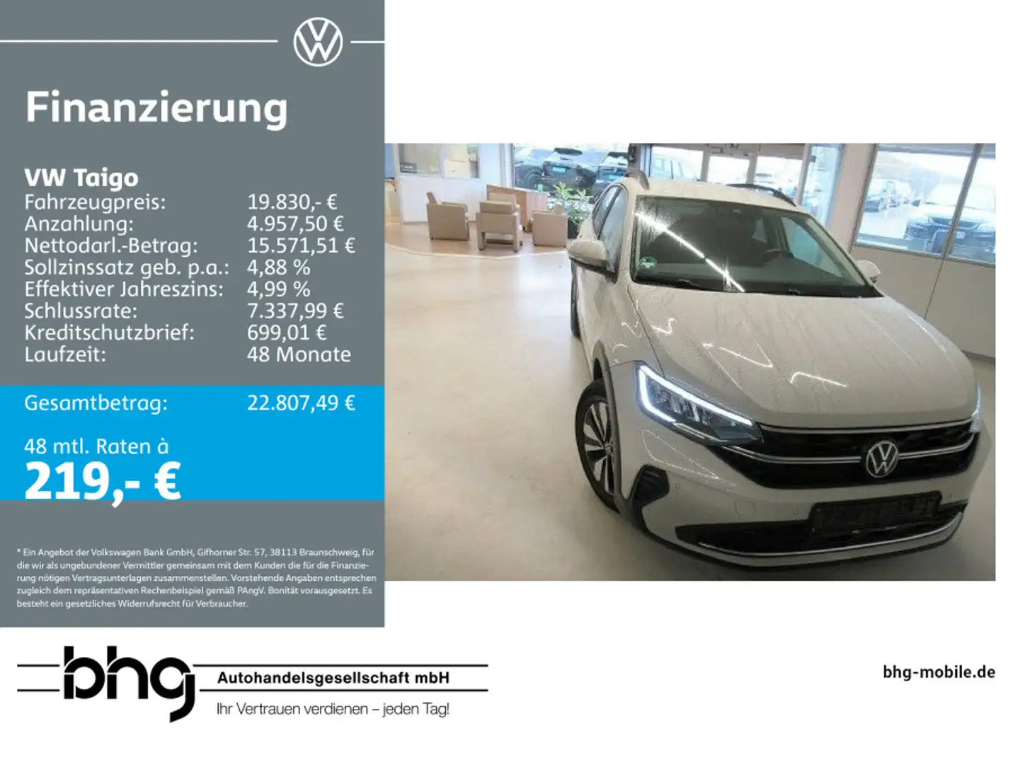 Volkswagen Taigo Life 1,0 l TSI OPF 5 Grau - 1