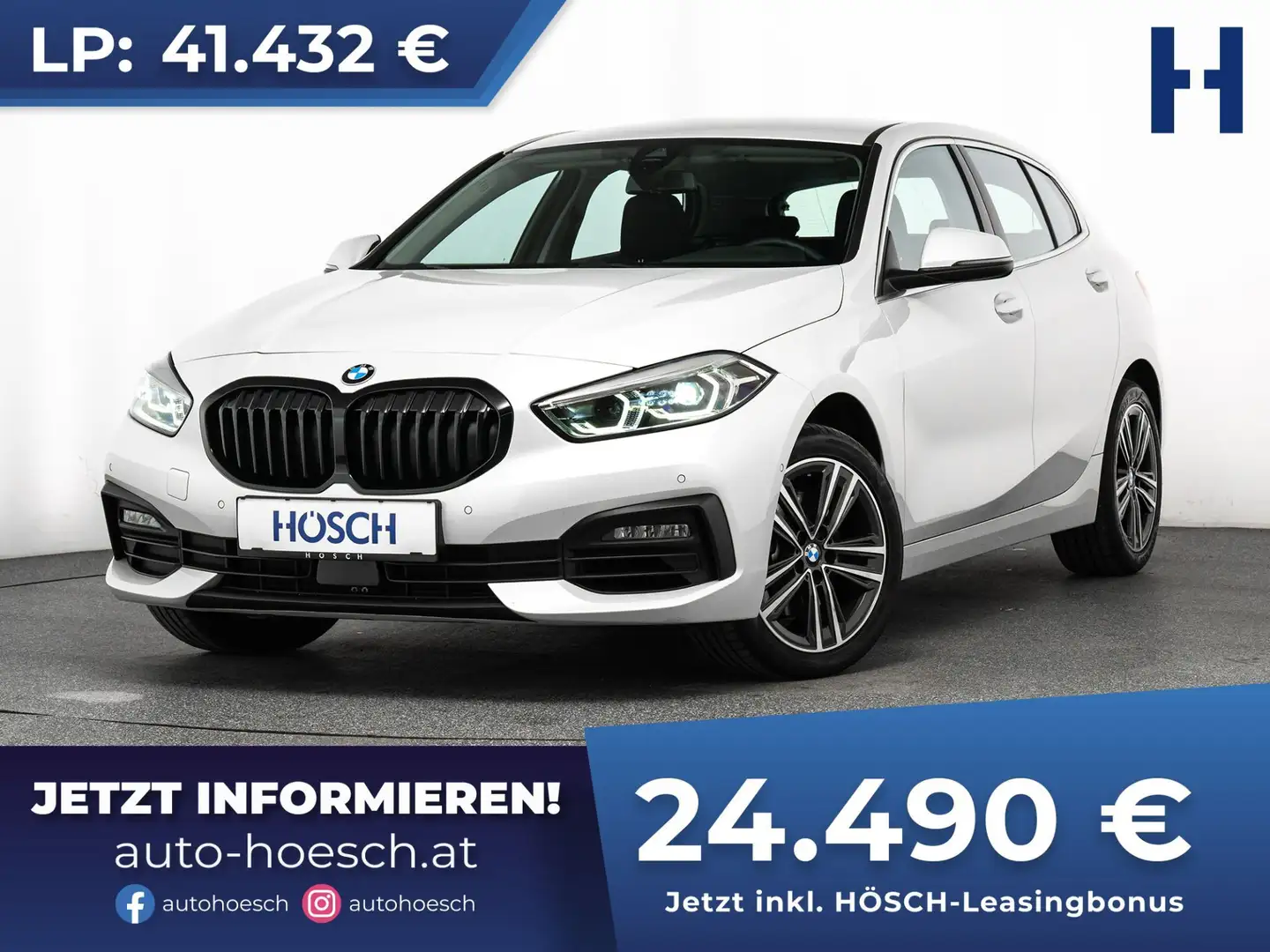 BMW 116 i Advantage Aut. 17er LIVE PROF R-KAMERA TOP-DEAL Bianco - 1