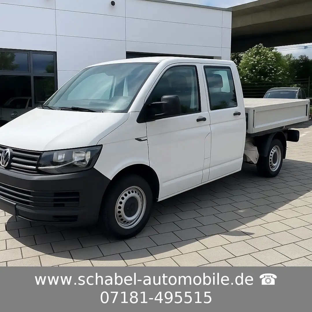 Volkswagen T6 Transporter T6 2.0 TDI 4-Motion Pritsche DoKa AHK Eu6 92tkm Biały - 1