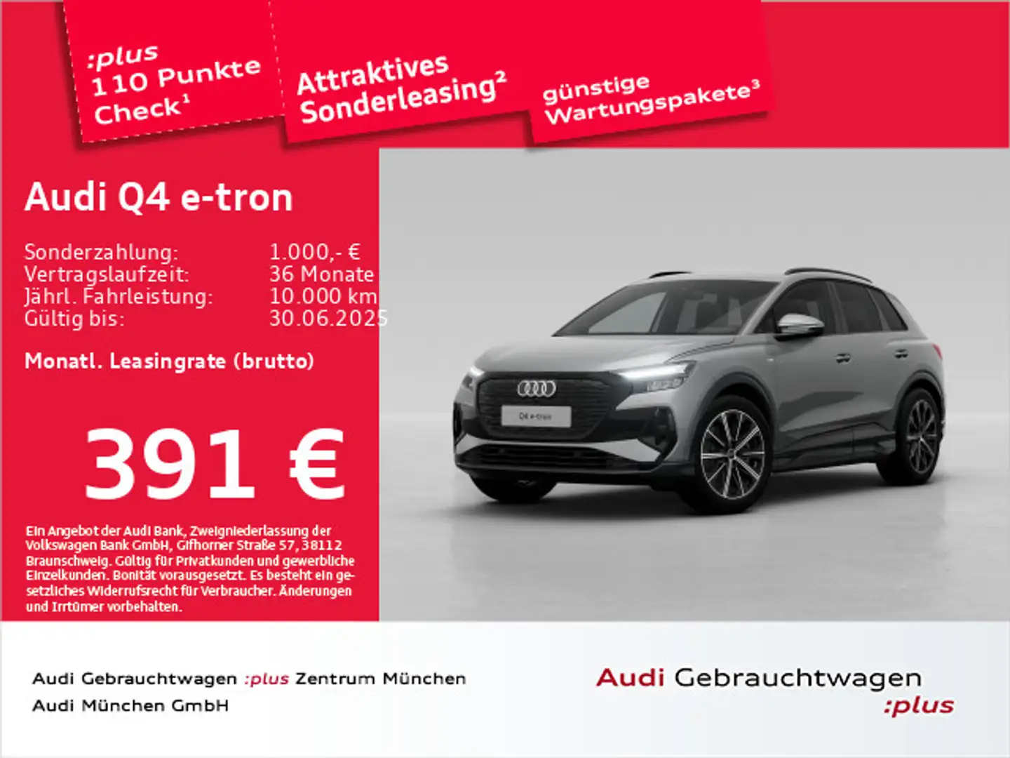 Audi Q4 e-tron 45 S line AHK/20"Zoll/ACC Gris - 1