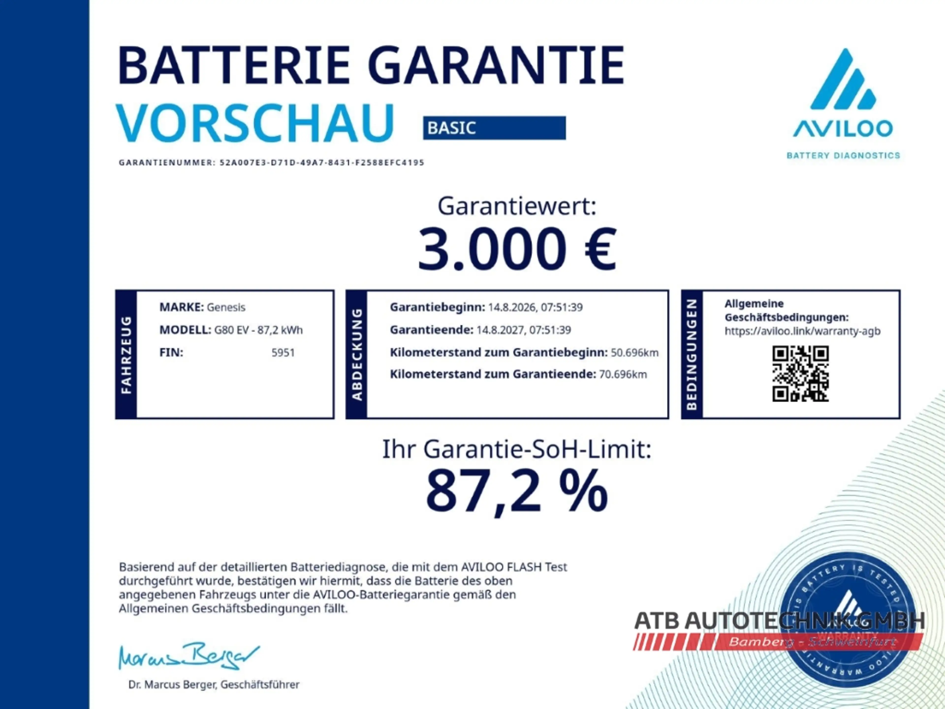 Genesis G80 Electrified 4WD Luxury 87,2kWh 97,6% SOH — photo 4