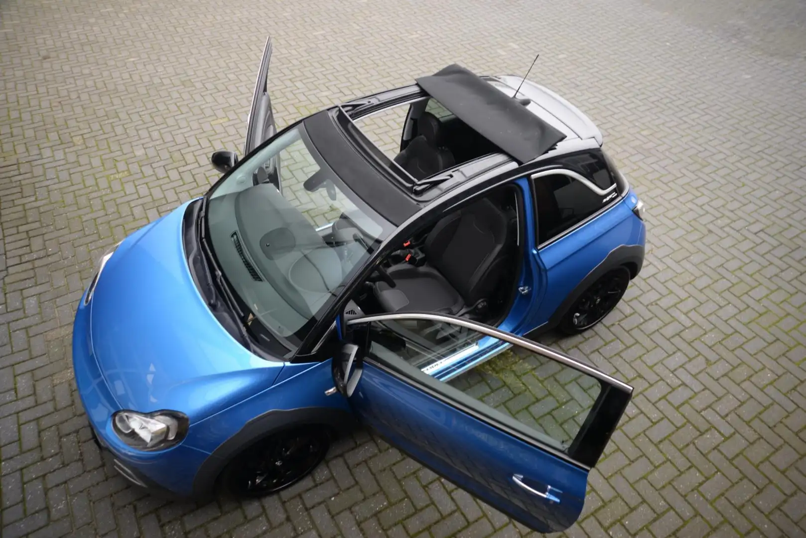 Opel Adam 1.0 Turbo Rocks | Cabrio | Full Options | Orig. NL Blau - 2