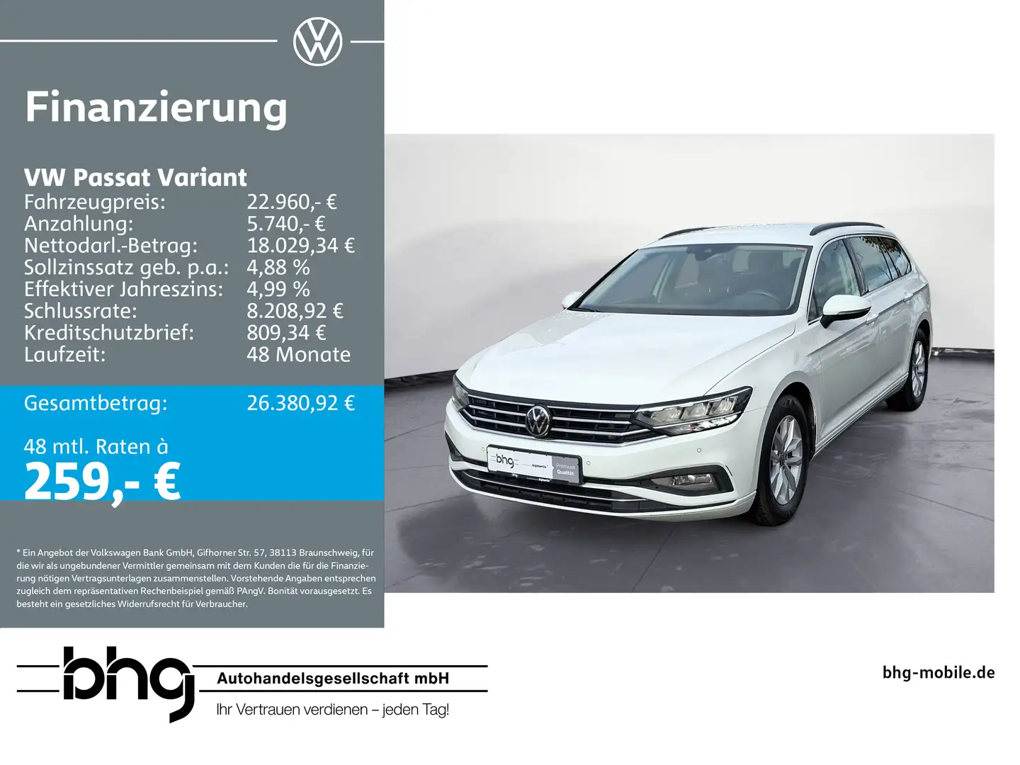 Volkswagen Passat Variant 1.5 TSI OPF DSG Business Premium Weiß - 1