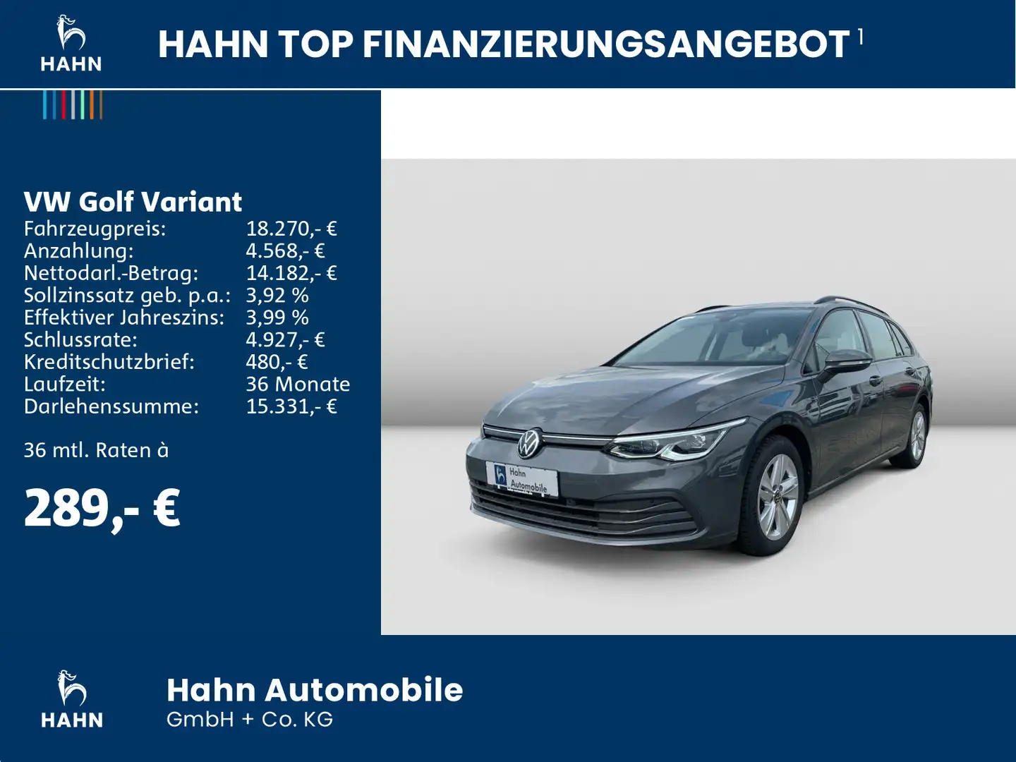 Volkswagen Golf Variant Life 2.0 TDI DSG AHK Navi Matrix Gris - 2