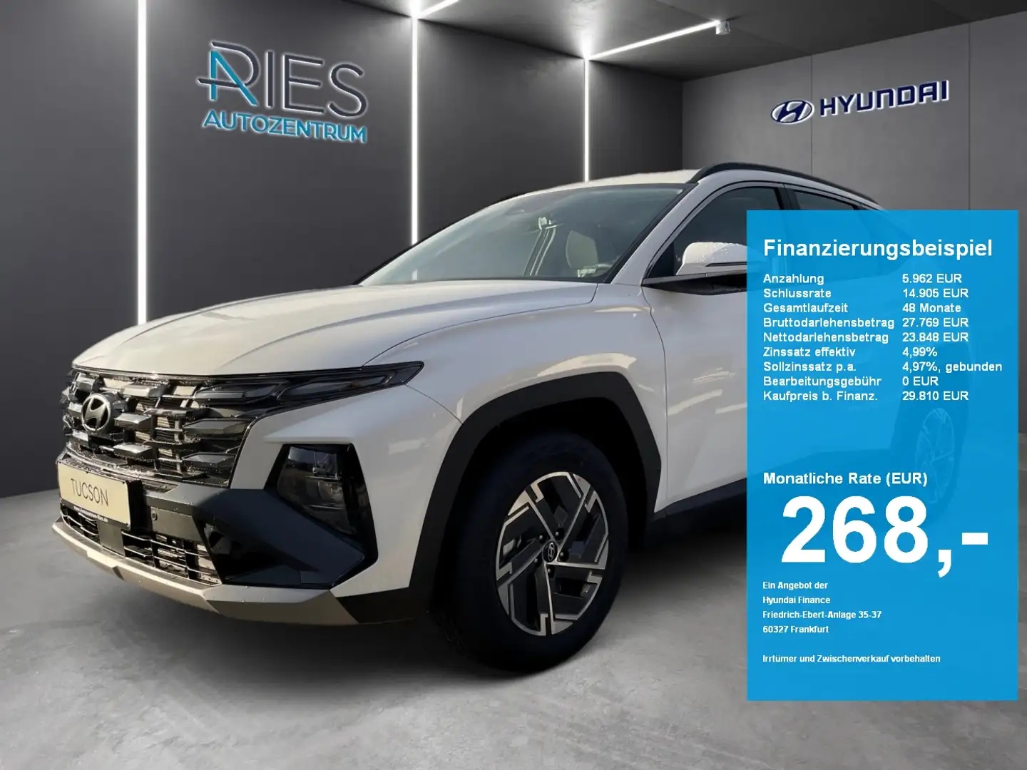 Hyundai TUCSON 1.6 T-GDI LED*SHZ*Standh.*Kam.*KeyLess Weiß - 1