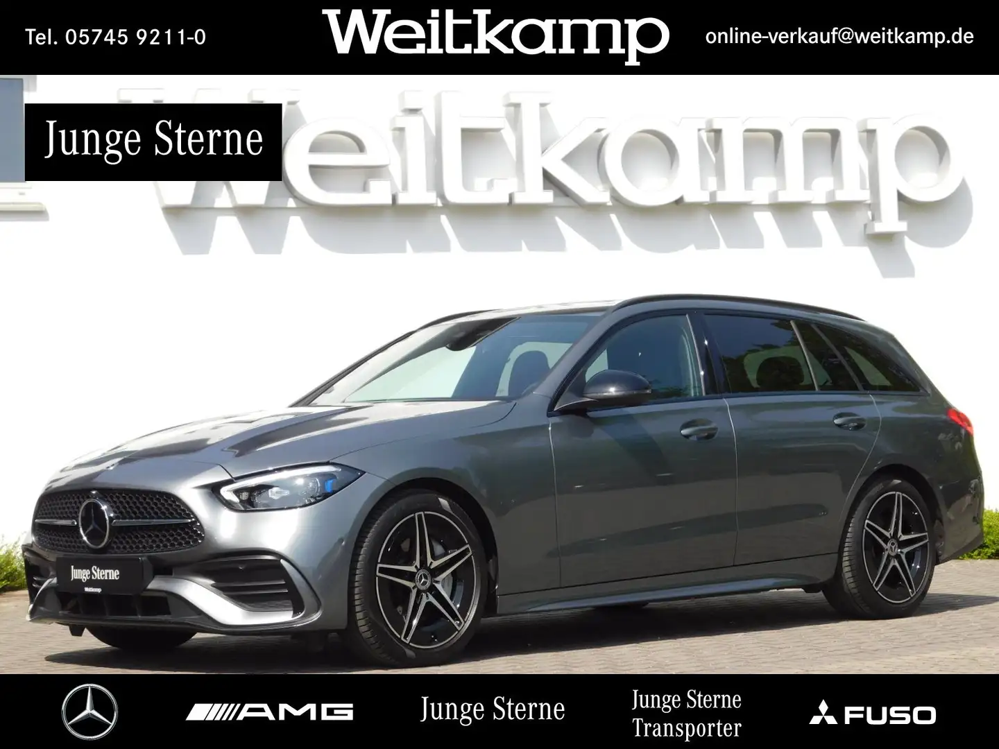 Mercedes-Benz C 220 C 220 d T AMG+Night+AHK+Kamera+Distronic+Totw. Gris - 1
