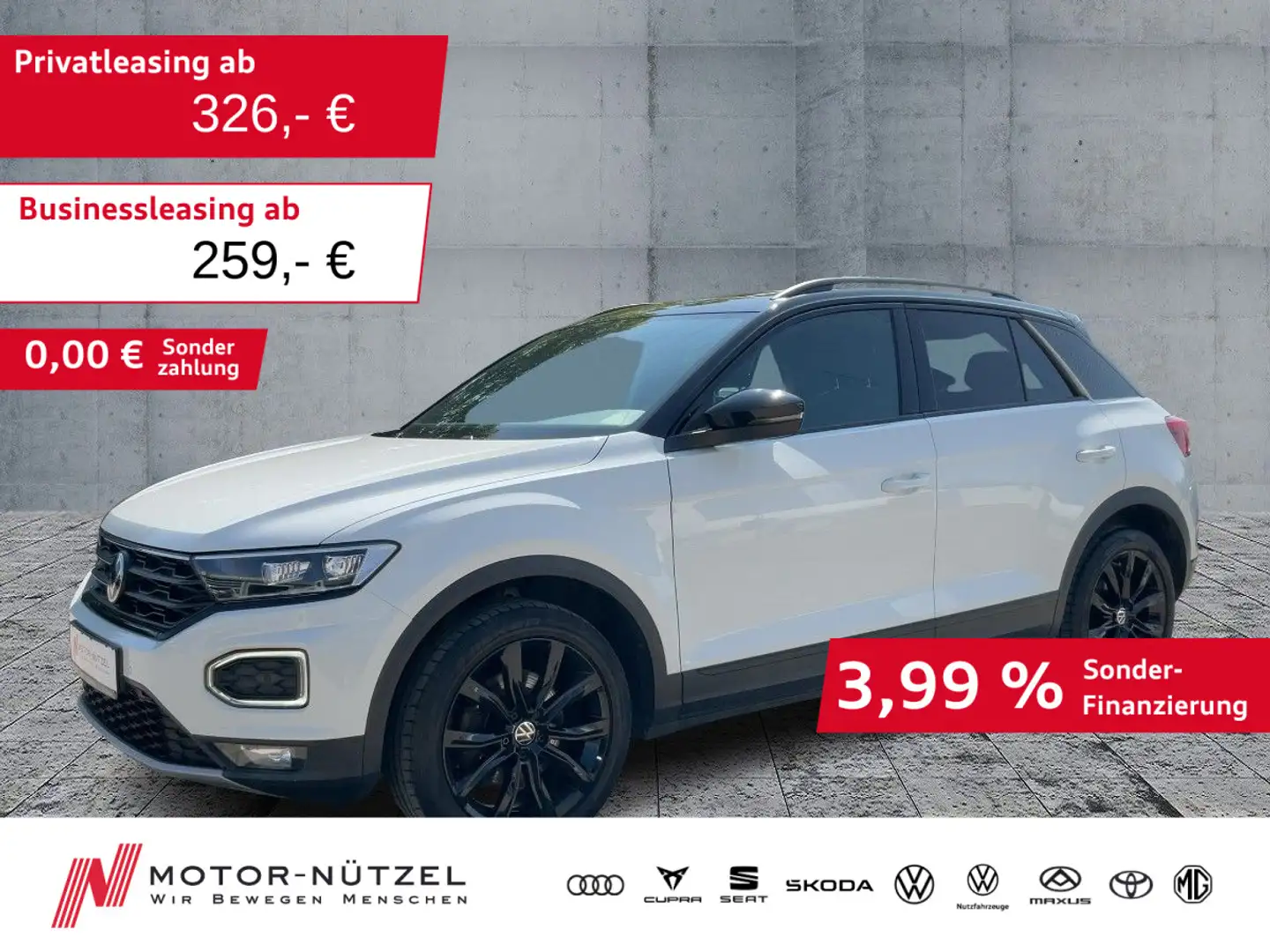 Volkswagen T-Roc 2.0 TDI 4M DSG SPORT LED+NAVI+ACC+SHZ+PANO Weiß - 1