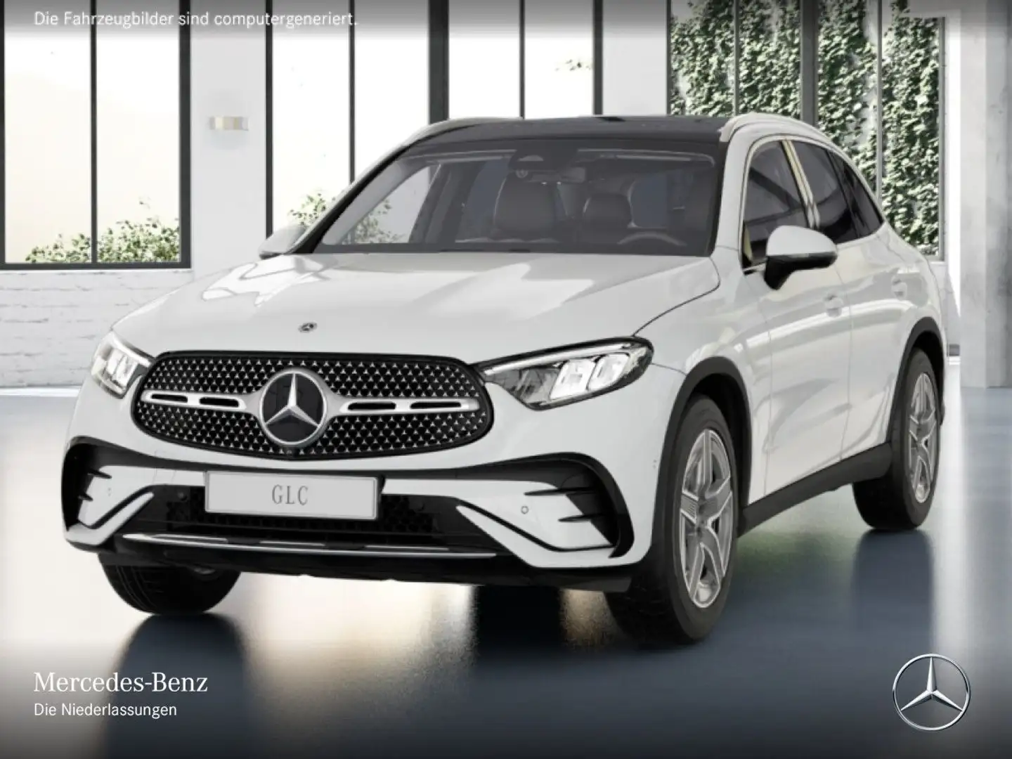 Mercedes-Benz GLC 200 4M AMG+PANO+360+AHK+LED+TOTW+KEYLESS+9G Weiß - 2