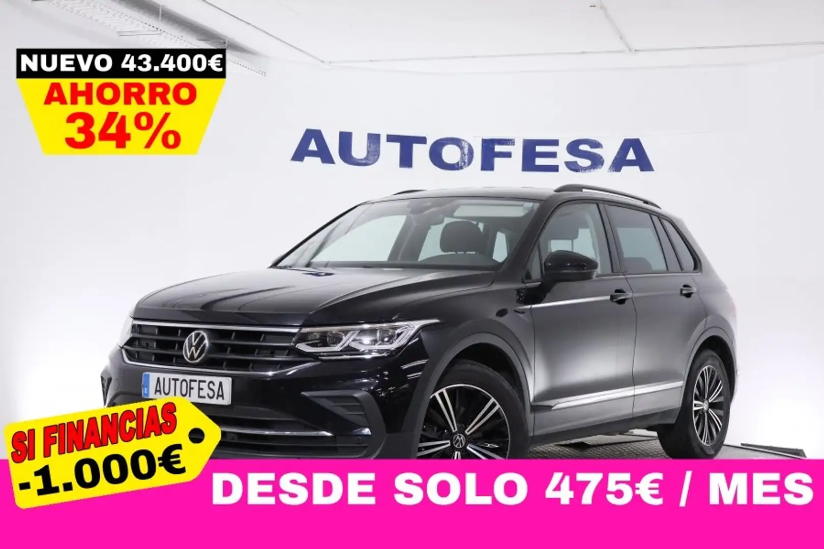 Volkswagen Tiguan LIFE 2.0TDI DSG 150CV AUTO 5P S/S # IVA DEDUCIBLE, Noir - 1