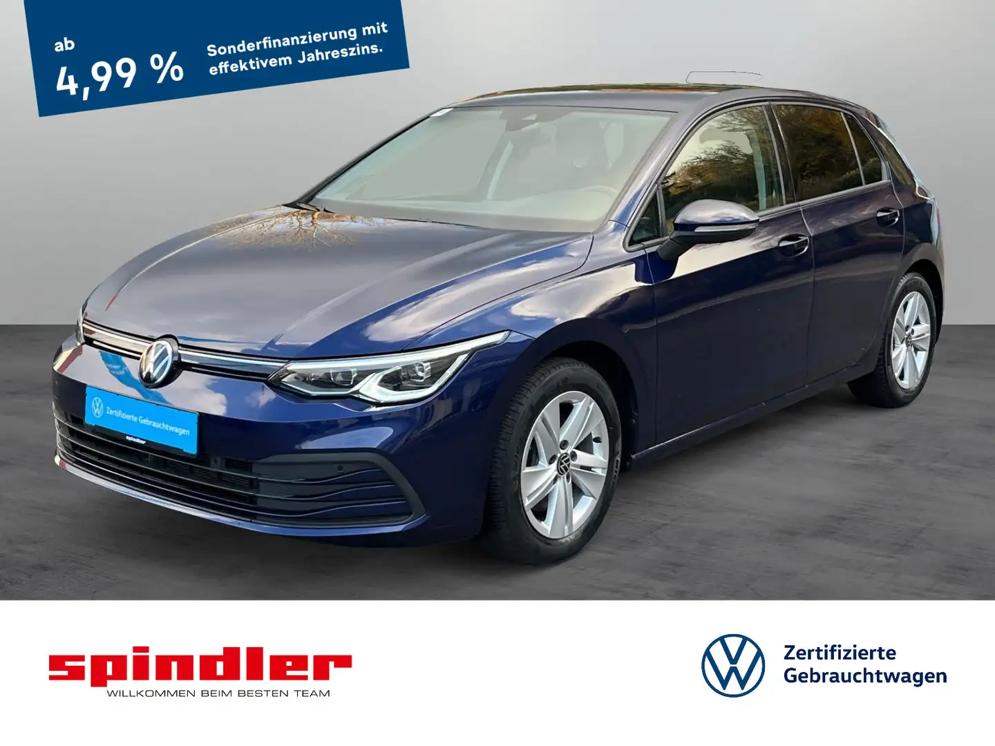 Volkswagen Golf Life 1.5 TSI / Standh., LED, ACC, Navi, AHK Blau - 1