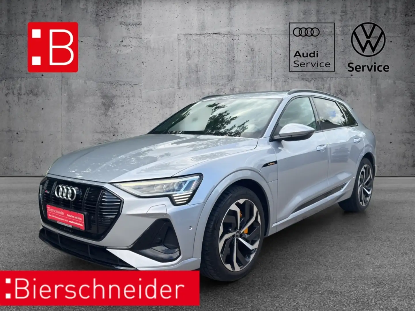 Audi e-tron 55 qu. 2x S line BLACK MATRIX 20 S-SITZE VIRTUAL K Argent - 1
