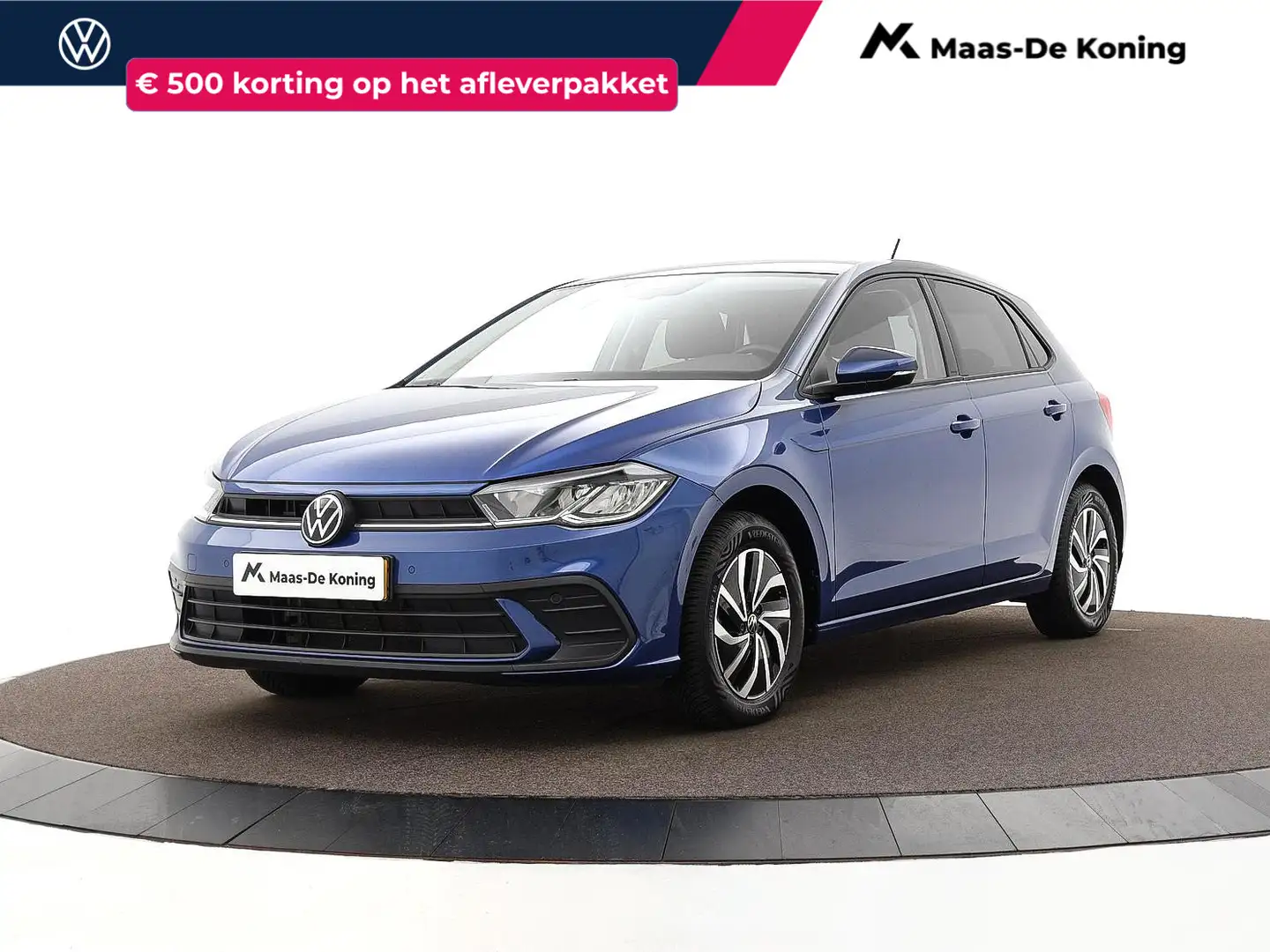 Volkswagen Polo 1.0 TSI 95pk Life · Apple/Android Car Play · Navig Azul - 1