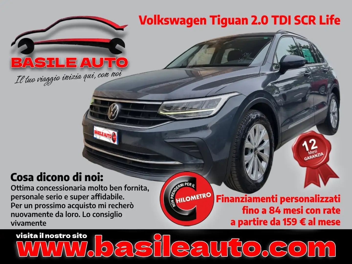 Volkswagen Tiguan 2.0 tdi Life 150cv dsg Grigio - 1