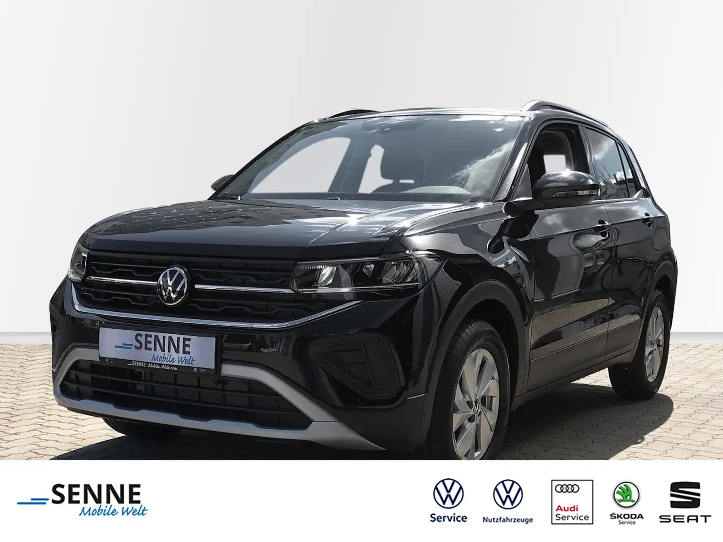 Volkswagen T-Cross T-Cross 1.0 TSI Life Klima,Sitzhzg.,LED,PDC eFH. Schwarz - 1
