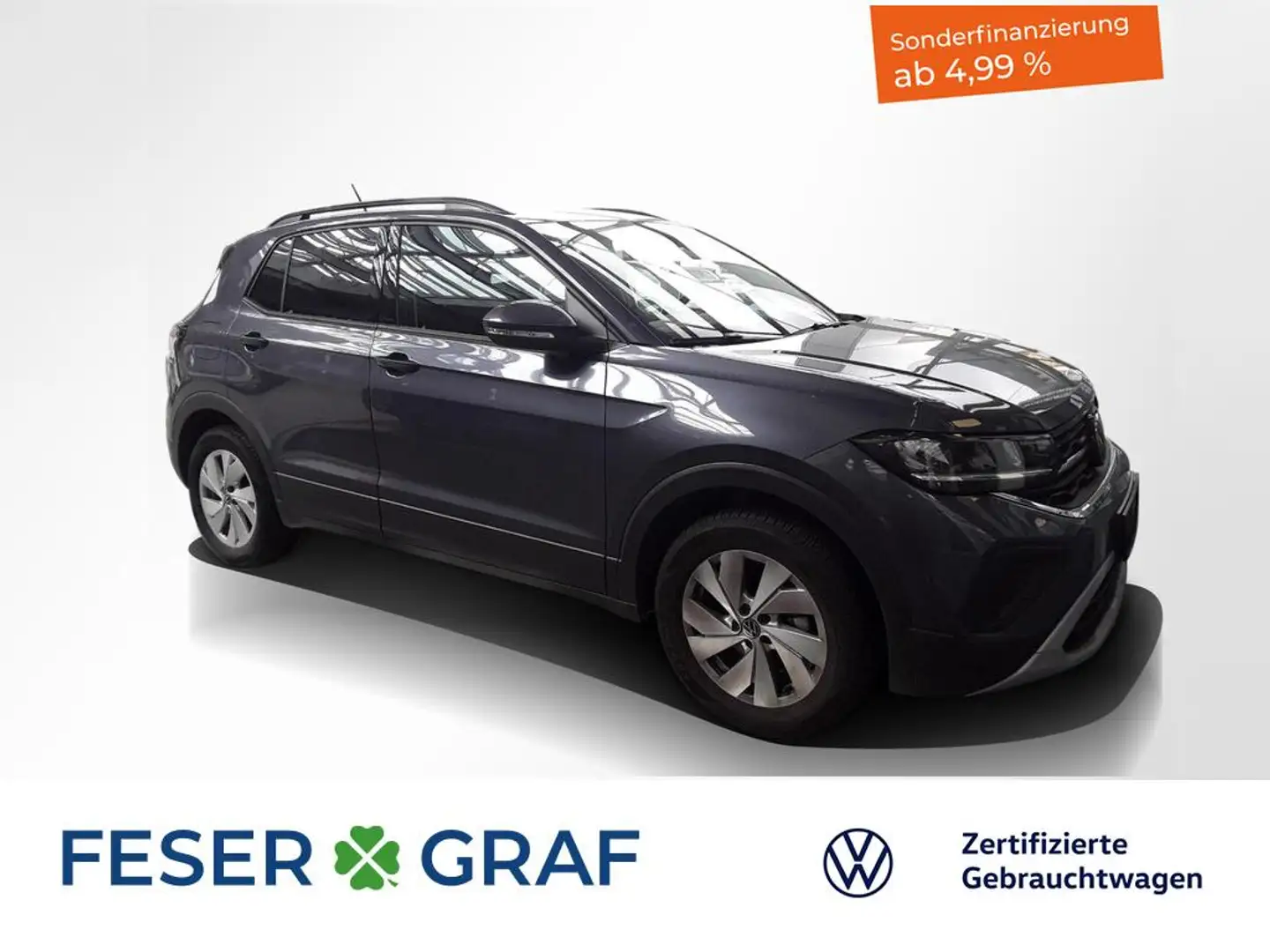 Volkswagen T-Cross 1.0TSI Life LED Rückfahrkamera Navigationssystem Grau - 1