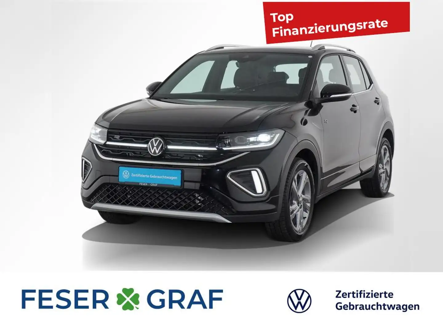 Volkswagen T-Cross 1.0 TSI R-Line DSG IQ-Light Kamera 17` Schwarz - 1