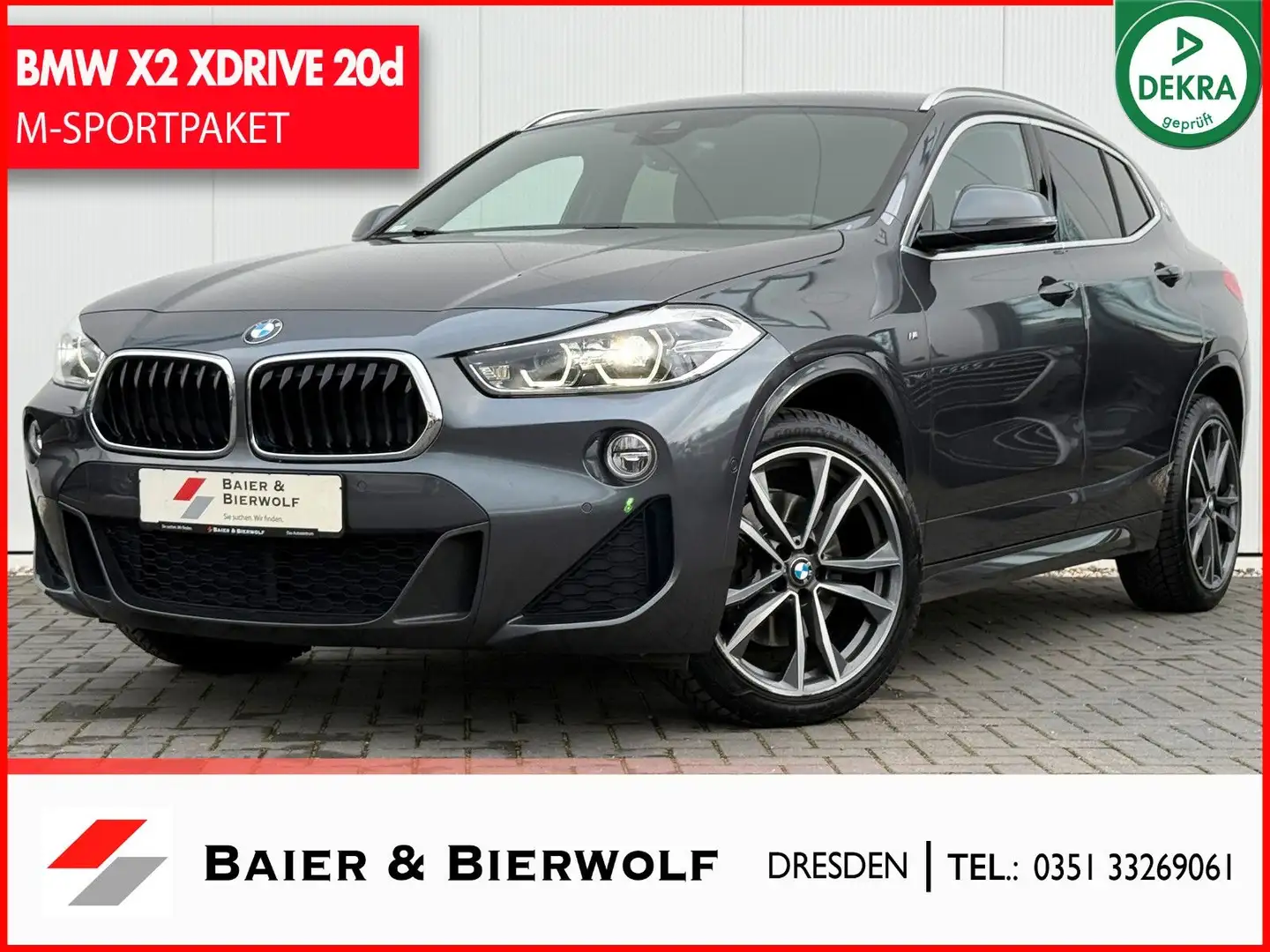 BMW X2 xDrive 20 d M SPORTPAKET LED RFK VZE Grau - 1