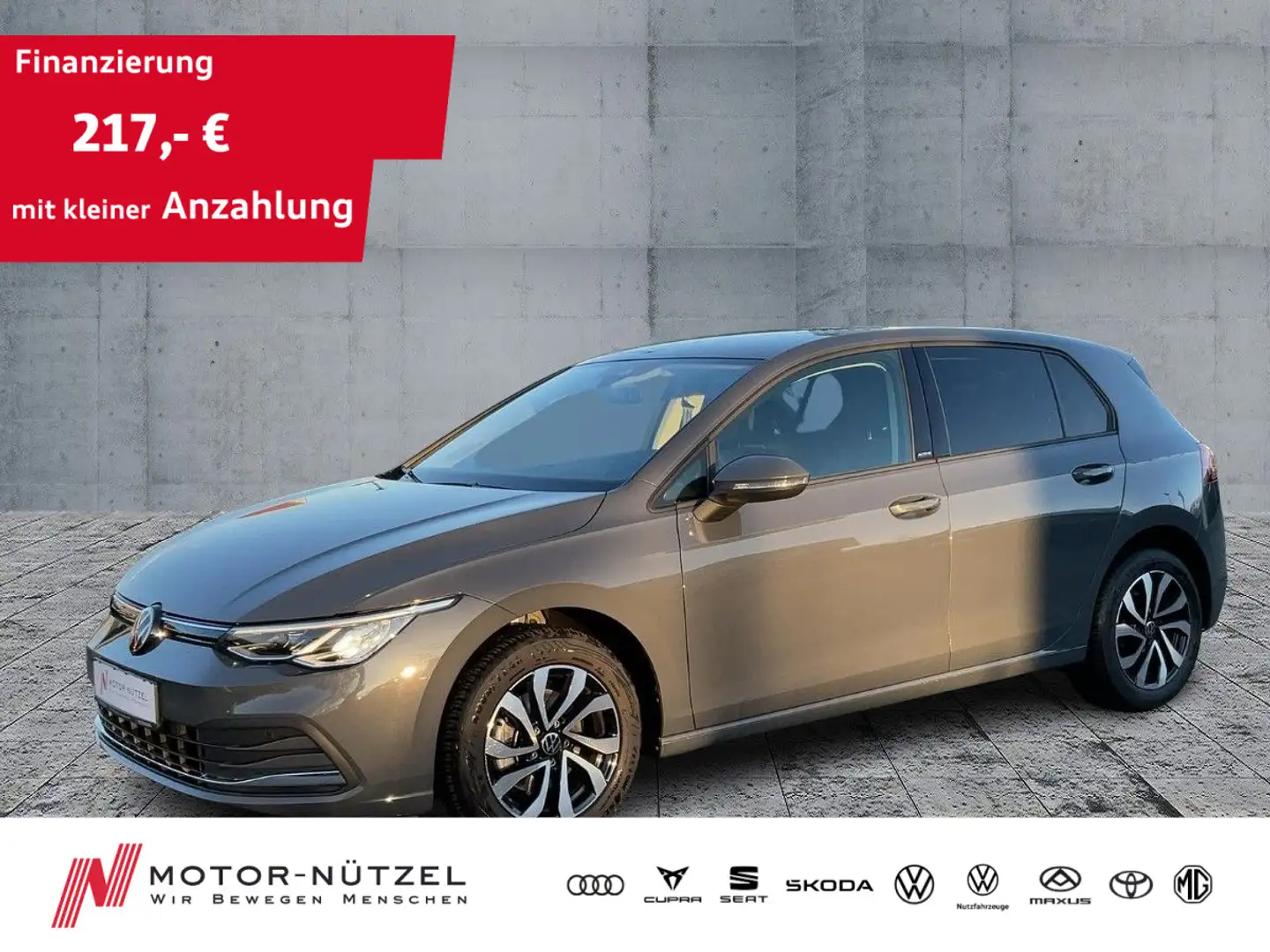 Volkswagen Golf VIII 1.0 TSI ACTIVE LED+ACC+SHZ+NAV+PDC+DAB Grigio - 1