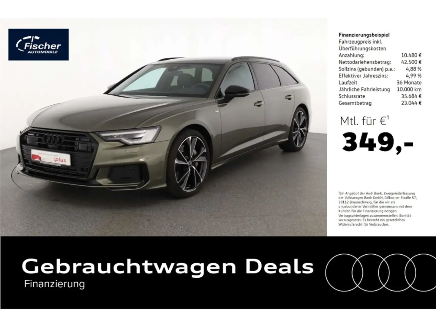 Audi A6 Avant 55 TFSI quattro Sport S-line Grün - 1