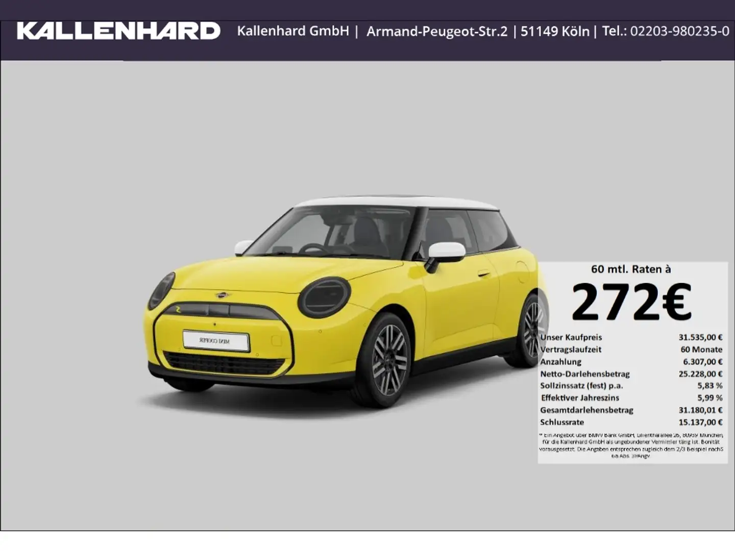 MINI Cooper SE Mini ClassicTrim+PAKET XL+HUD+H/K+PANO Gelb - 1