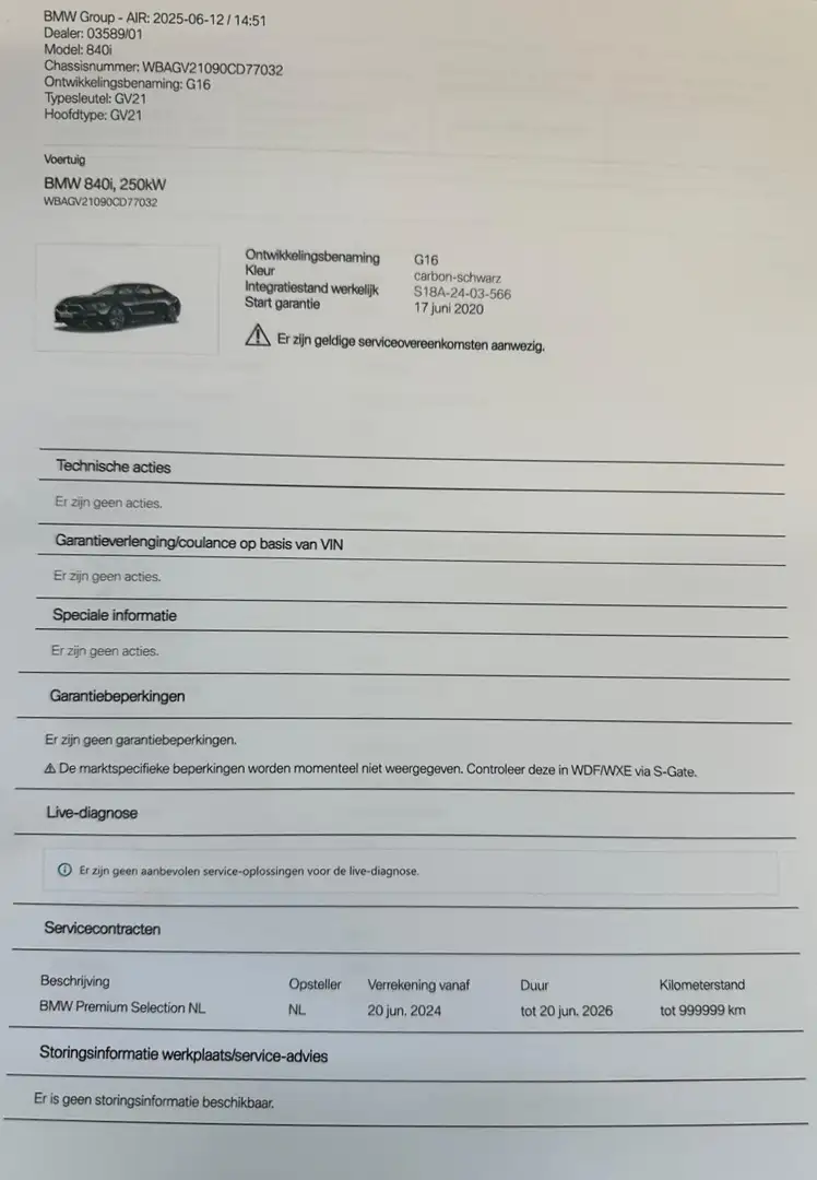 BMW 840 High Ex. Zwart - 1