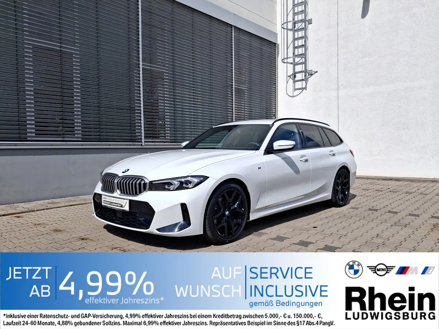 BMW 318 d Touring M Sportpaket Navi LED ParkAss Weiß - 1