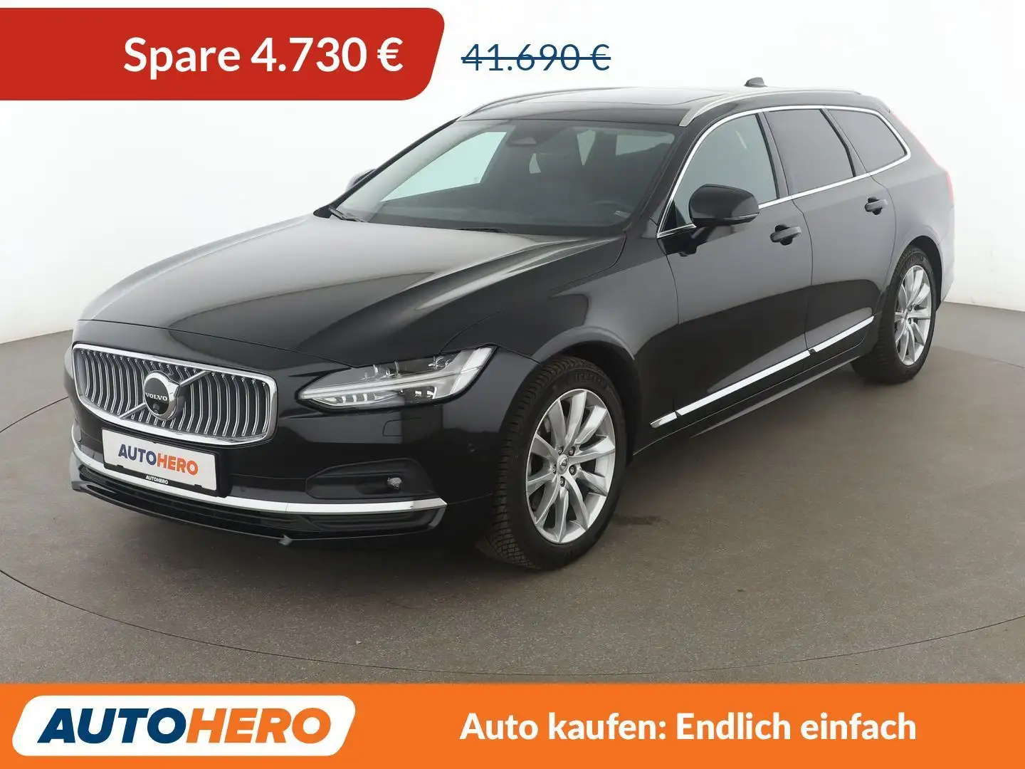 Volvo V90 2.0 B4 Ultimate Bright Aut.*NAVI*LED*ACC*HEAD-UP* Noir - 1