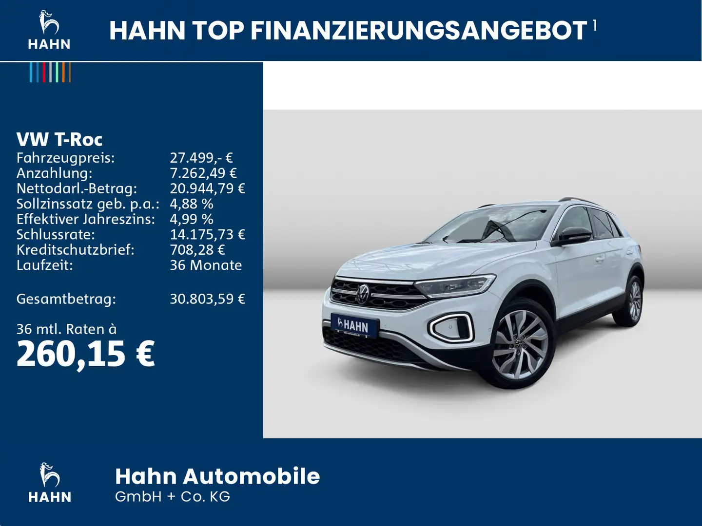 Volkswagen T-Roc 1.5TSI DSG Move ACC AHK Cam Matrix Navi Weiß - 2
