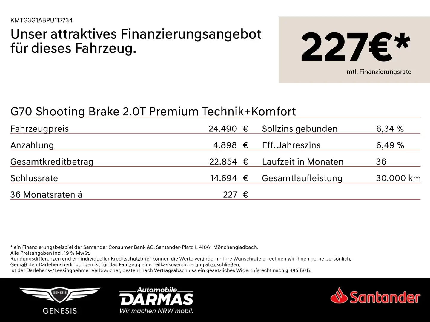 Genesis G70 G70 Shooting Brake 2.0T Premium Technik+Komfort Schwarz - 2