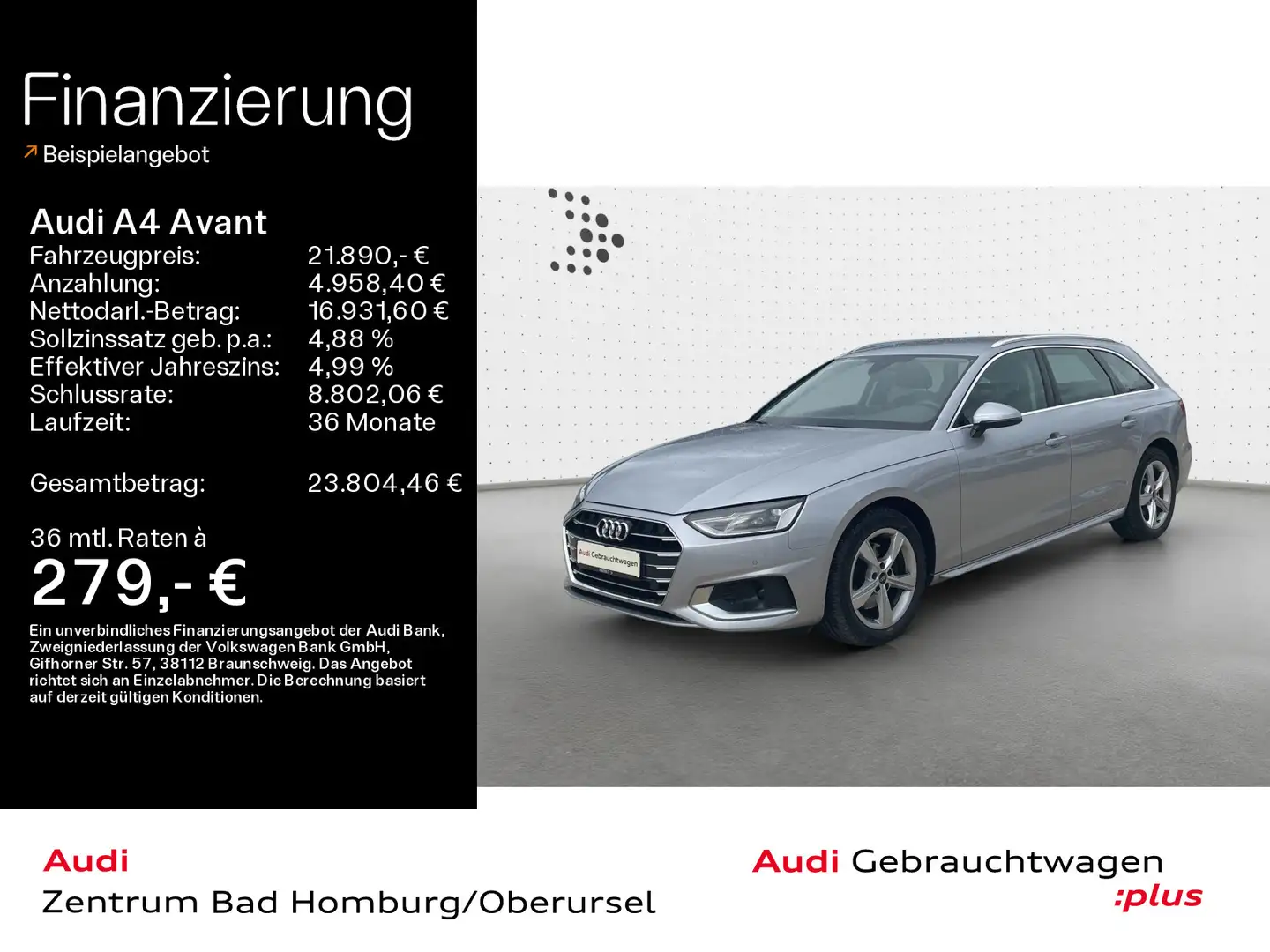 Audi A4 Advanced 35 TDI*Navi*Alu*PDC*Audi Conne Argent - 1