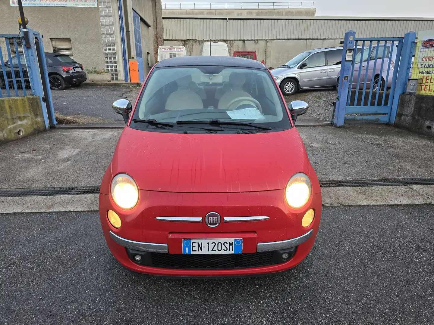 Fiat 500 0.9 t.air t. Matt Black 85cv Rouge - 1