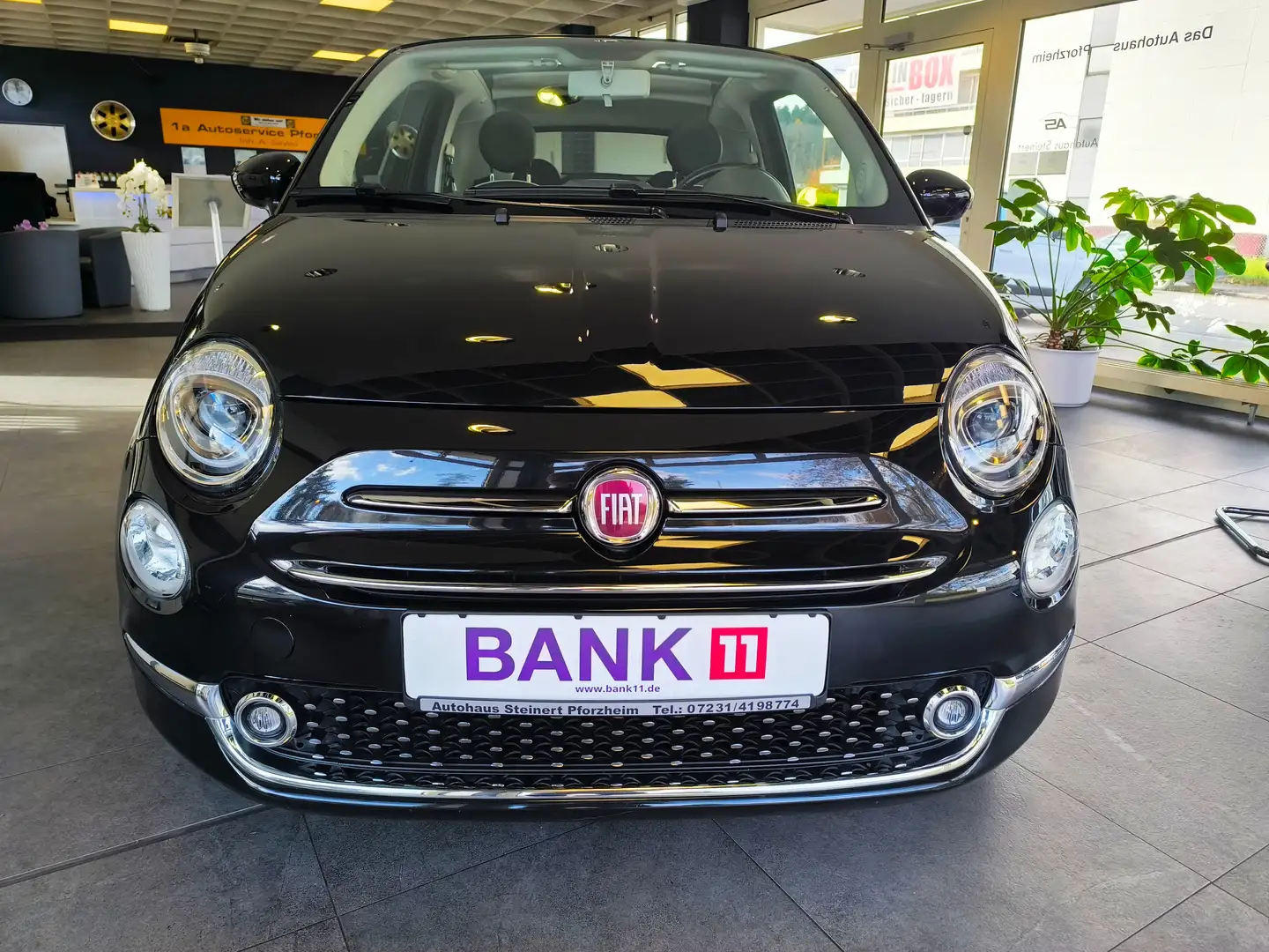 Fiat 500 Lounge-Cabrio/elk.Pano/Klima/PDC/Aluf/Media-Disp Schwarz - 2