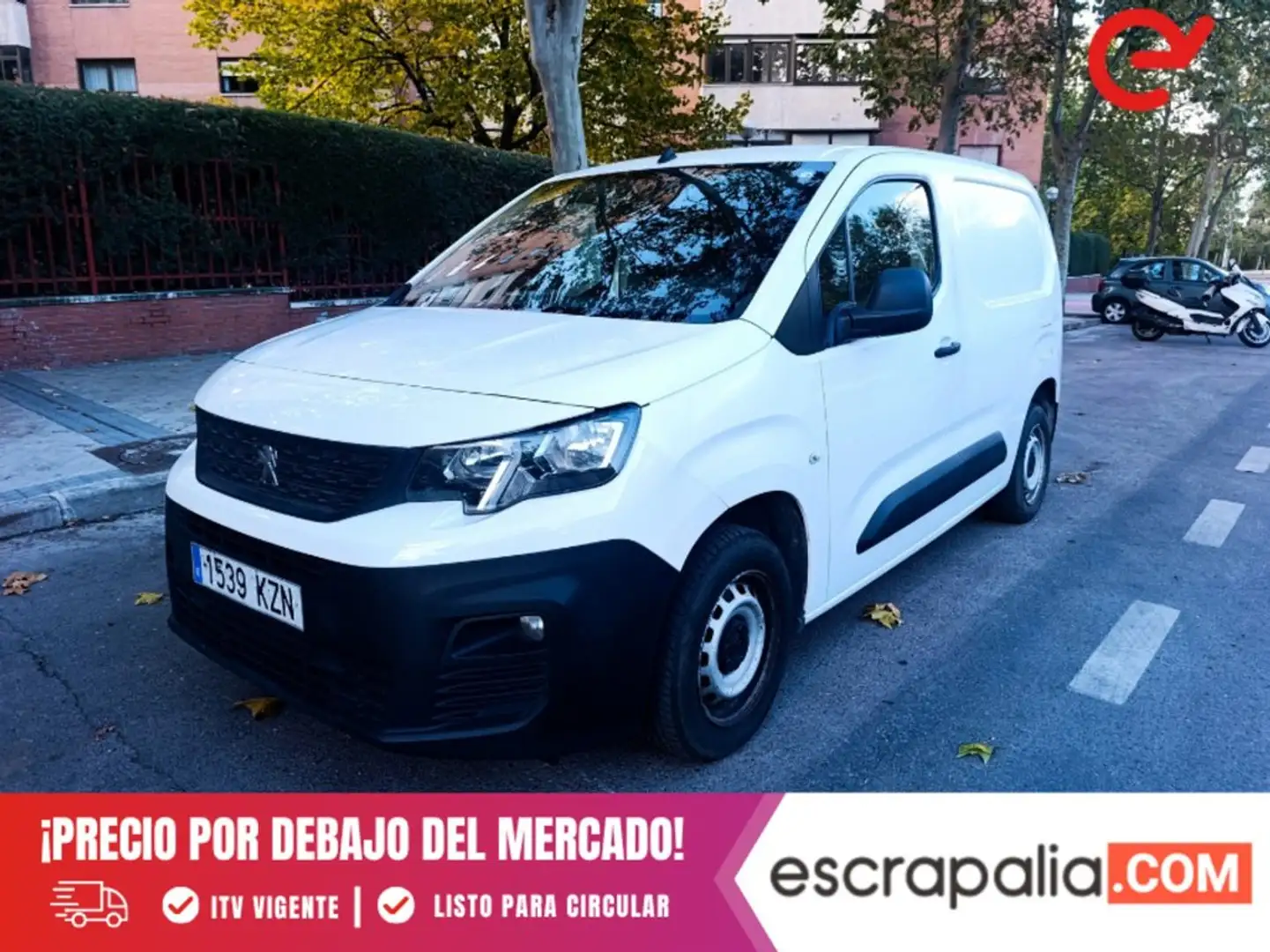 Peugeot Partner Pro Standard 600kg BlueHDi 73kW Blanc - 1