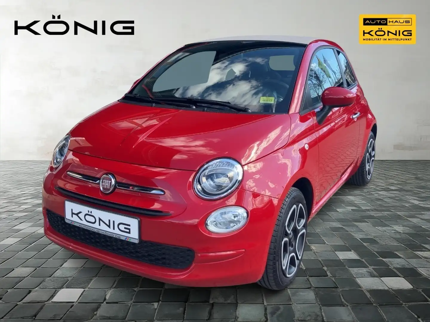 Fiat 500C 1.0 CLUB Klima*Tempomat*Apple CarPlay Rot - 1