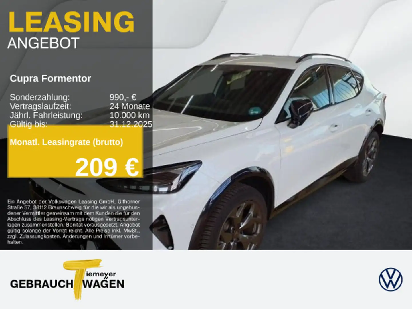 CUPRA Formentor 2.0 TDI DSG SIDE-ASSIST 360° ALARM Weiß - 1