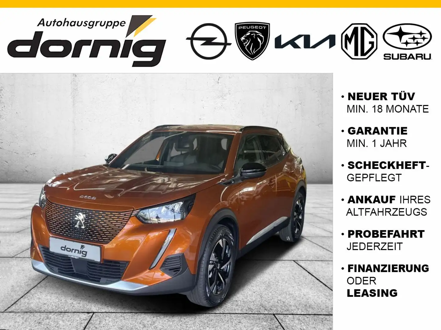 Peugeot 2008 e-2008 Allure 136, 3-Phasig, SHZ, Orange - 1