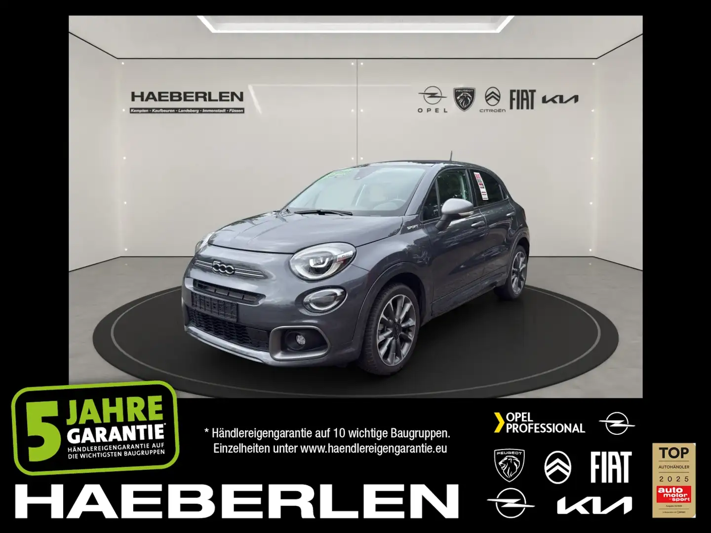 Fiat 500X 1.5 GSE Dolcevita Sport ACC+LED+Navi+Pano Grau - 1