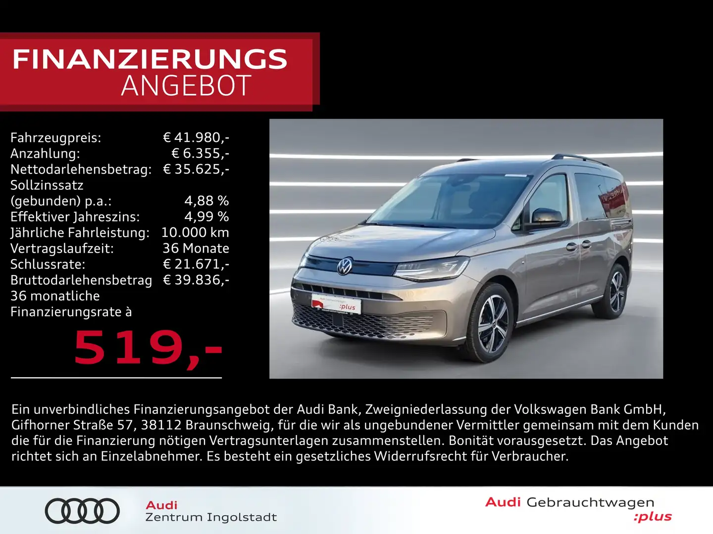 Volkswagen Caddy California 2.0 TDI DSG STHZG LED ACC Beige - 1