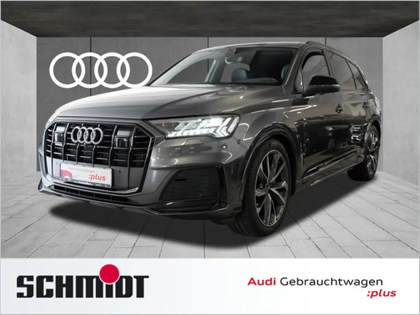 Audi Q7 50 TDI quattro S line LM21 Matrix LED AHK B&O 7... Grau - 1