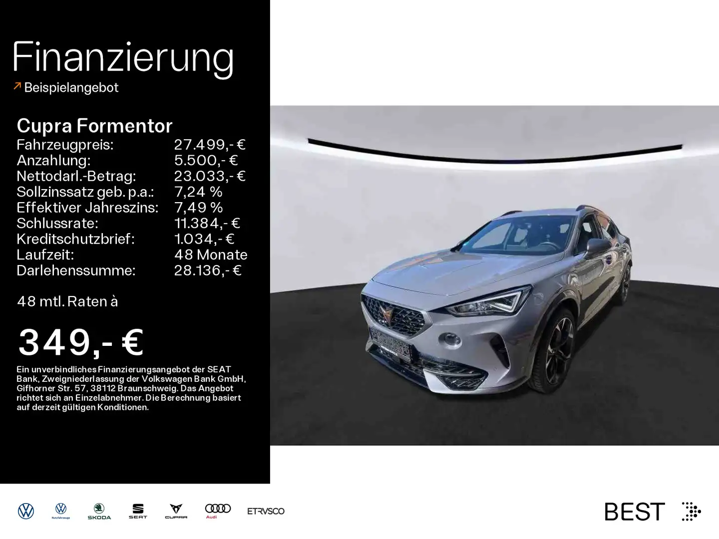 CUPRA Formentor 1.4 e-Hybrid VZ*KAMERA*NAVI*KLIMA*PDC* Grau - 1