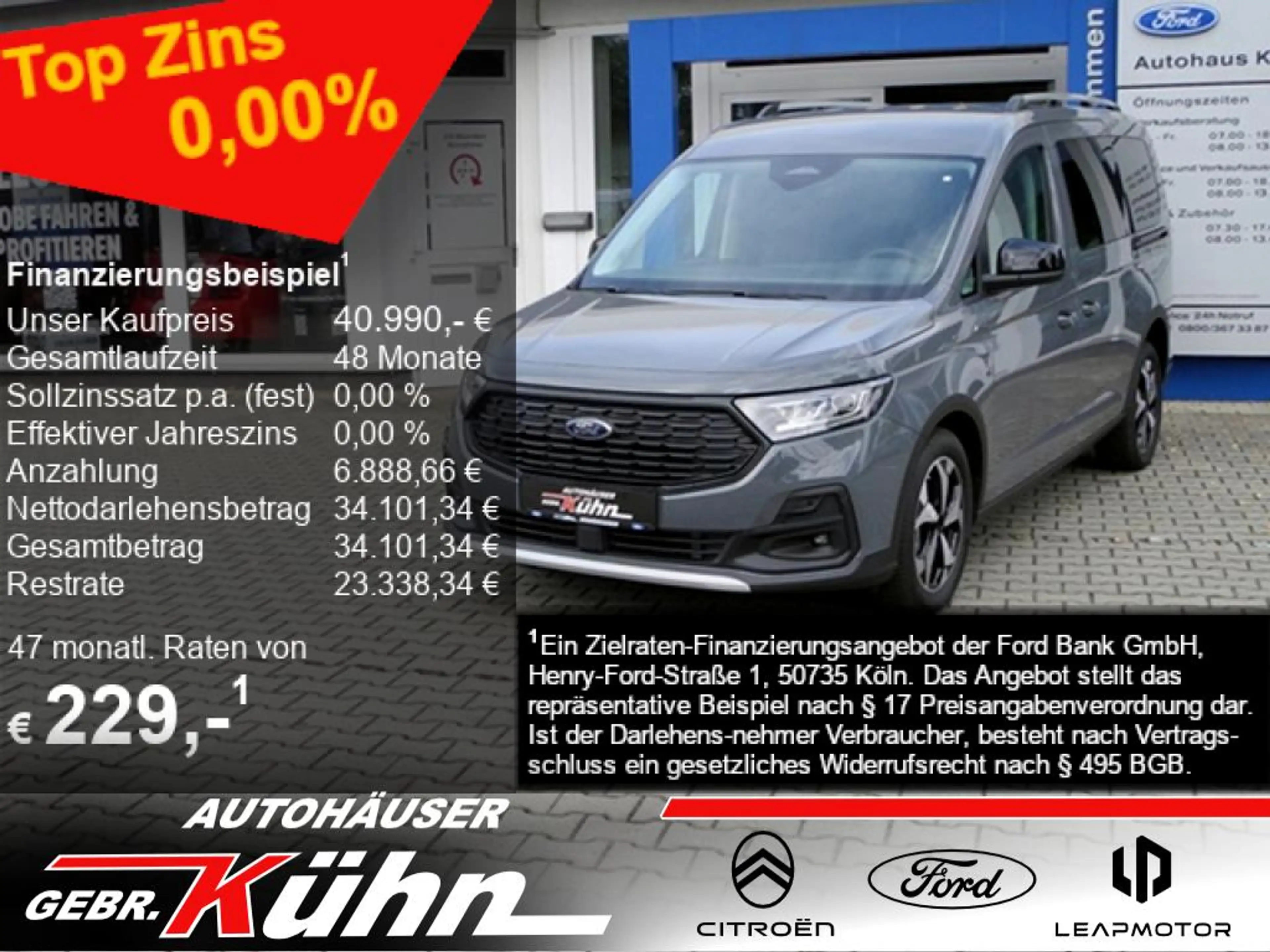Ford Transit Connect Grand L2 Autm. FlexCab Active - Allw., TW-Ass.