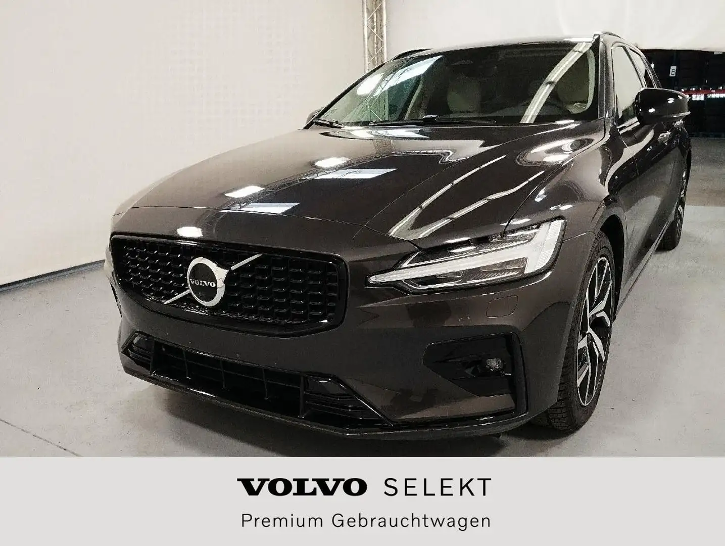 Volvo V60 Plus Dark*VOLLLED*AHK*ACC*HARMAN*LEDER BEIGE Grigio - 1
