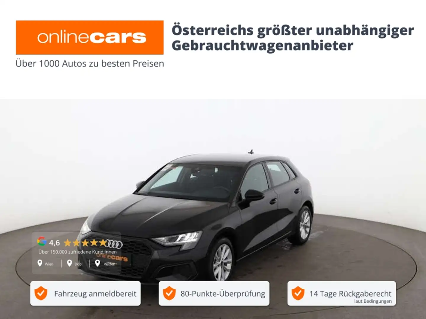 Audi A3 Sportback 30 TFSI Aut LED NAVI SITZHZG TEMP Schwarz - 1